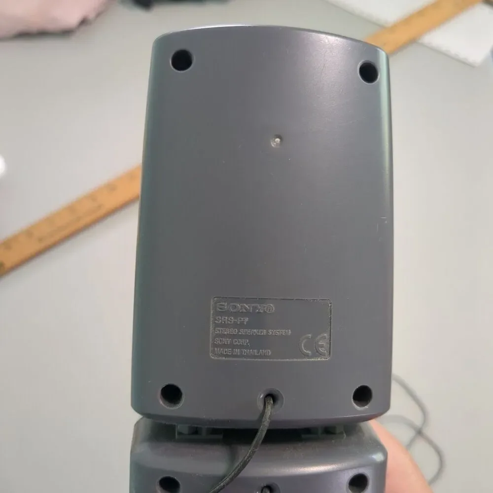 Sony (SRS-P7) Mini Passive Wired Stereo Portable Left & Right Speaker System